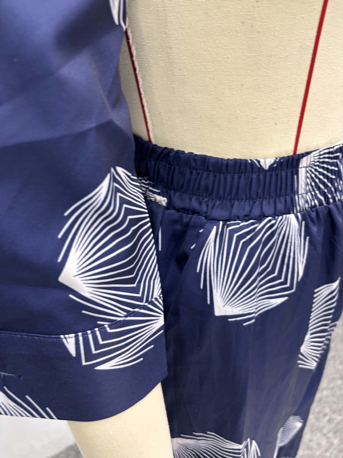 Plus Size African Women Printed Shirt and trousers two-piece set 14