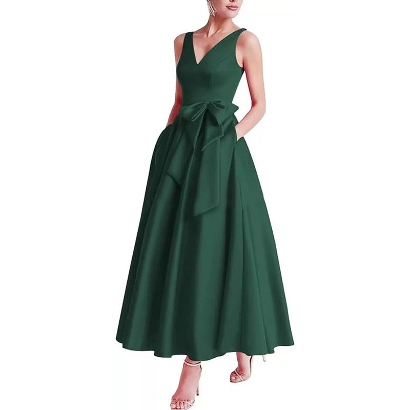 Women V-Neck Sleeveless Elegant Maxi Dress（Processing time need 3-6 days） 15