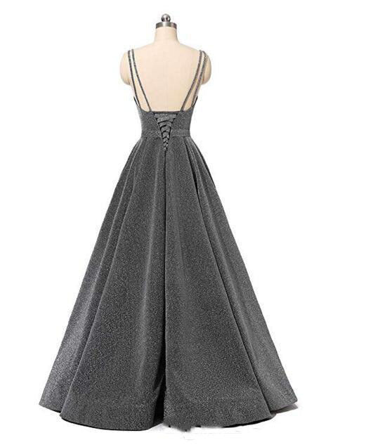 Women Formal Party V-Neck Sequined Strapless Party Bridesmaid Formal Party Evening Dress（Processing time need 3-6 days） 10
