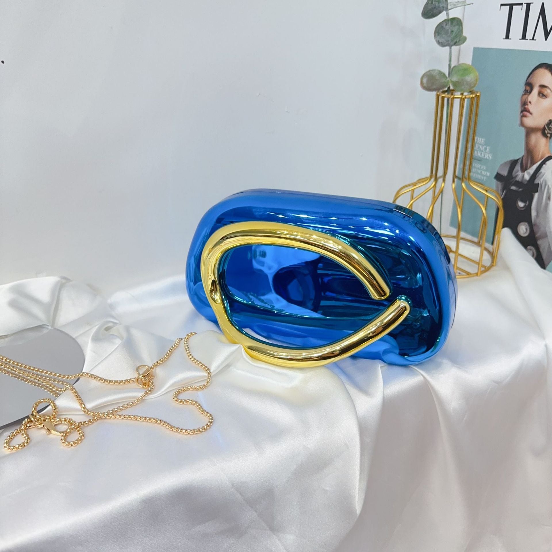 Women Glossy Square Bag Single Shoulder Crossbody Bag 8