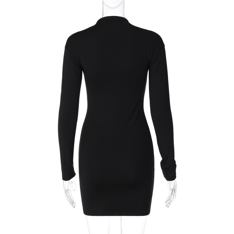 Women's Fall Fashion Sexy Beaded Tight Fitting Long Sleeve Bodycon Dress 11