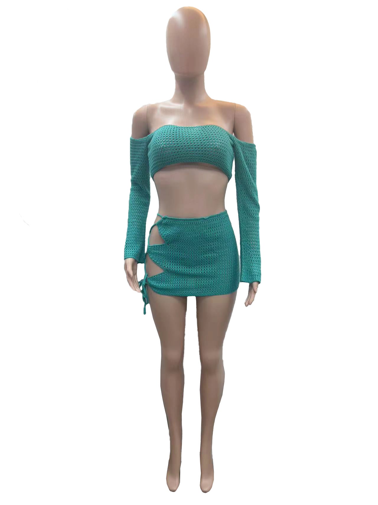 Women's Sexy Lace-Up Bodycon Set 7