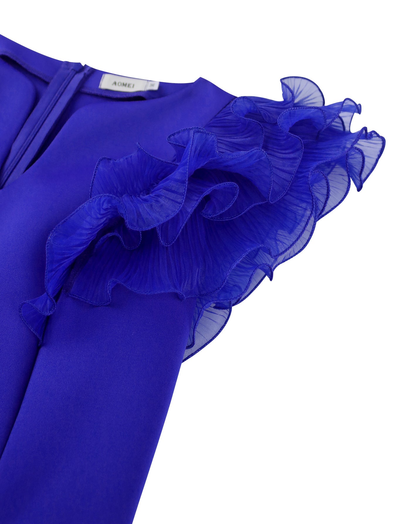 Women Sexy Lotus Leaf Pleated Short Sleeve Formal Party Bodycon Fishtail Dresses 11