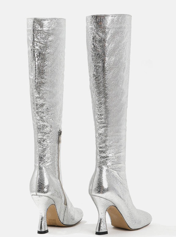 Winter High Boots For Women Stiletto Heels Square Toe Long Boots For Women 17