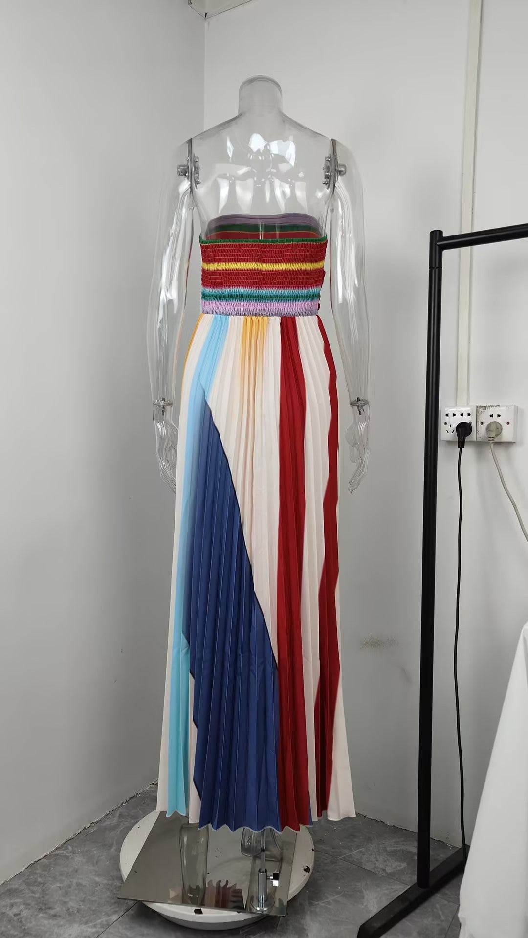 Women Spring Sexy Strapless Dress 7