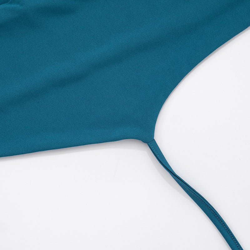 Women Spring and Summer Sexy V Neck Sleeveless Bodysuit and Flared Pants Two-piece Set 27