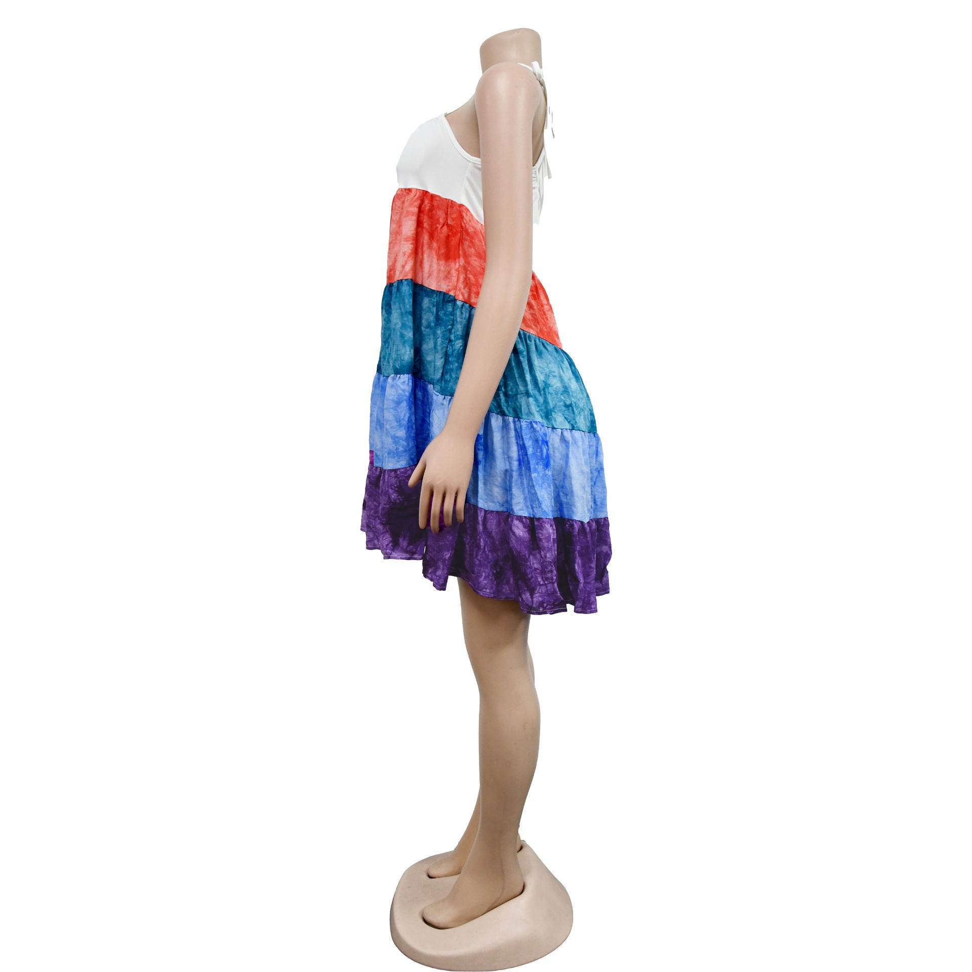 Fashion Ladies Gradient Print Multicolor Sleeveless Sleeveless Dress 23