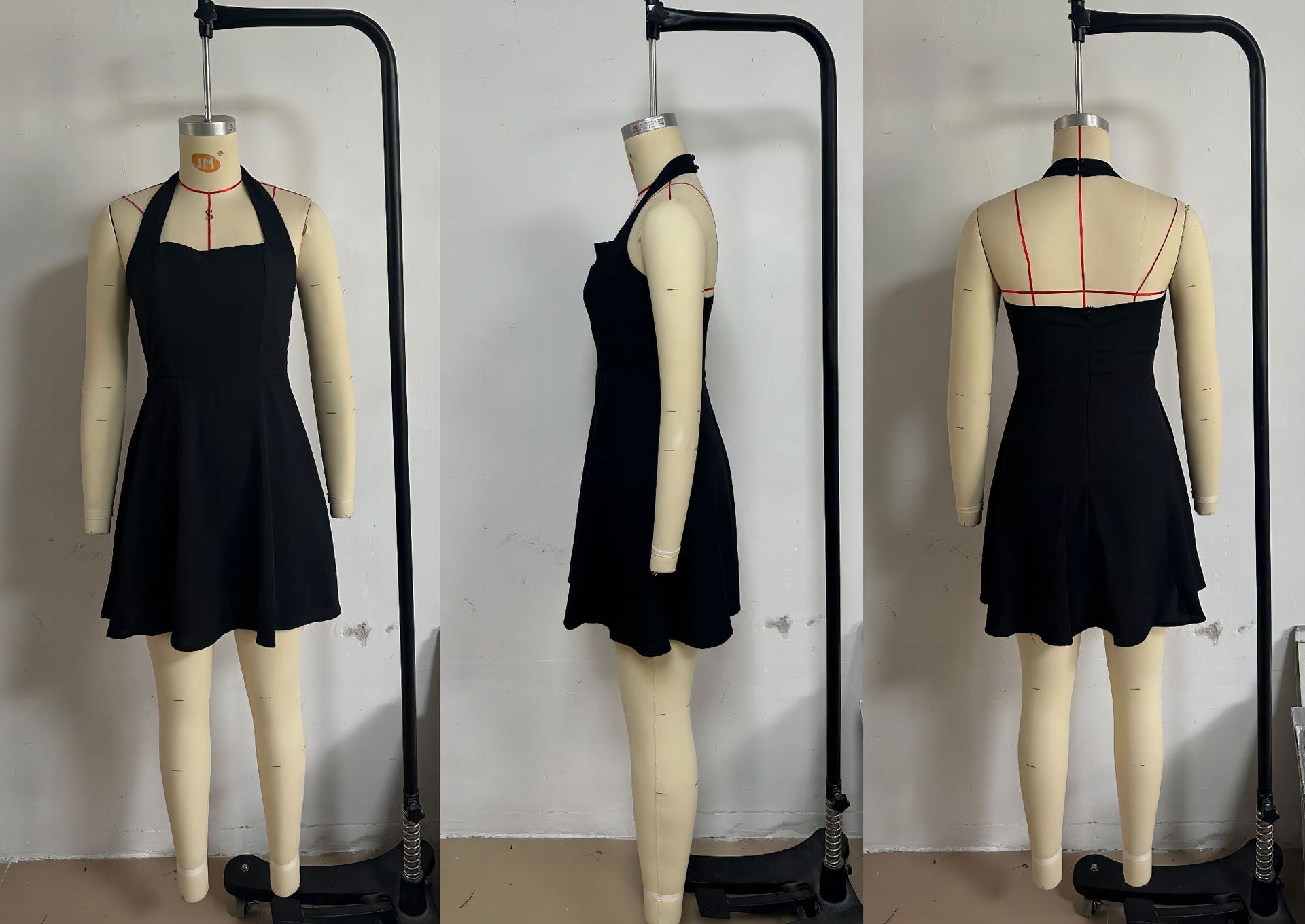 Women Solid Halter Neck Dress 17