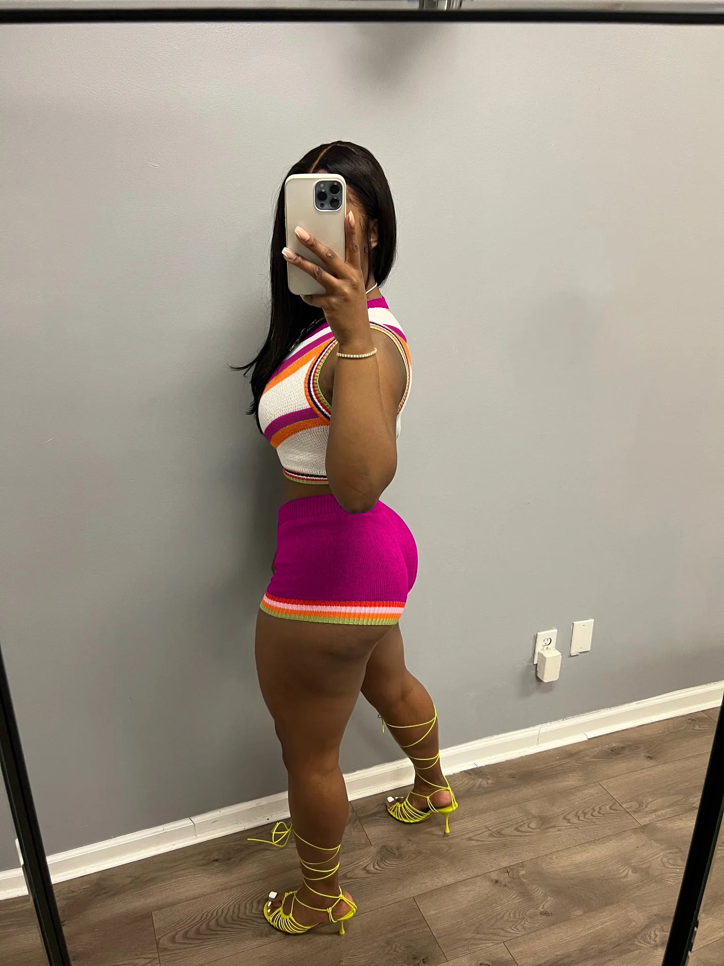 Women Tank Top and Shorts Sweater Two Piece 18