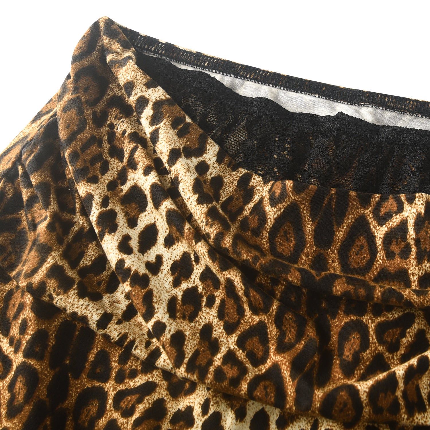 Women Sexy Round Neck Sleeveless Summer Sexy Solid Lace Patchwork Top and Skirt Two-Piece Set 8