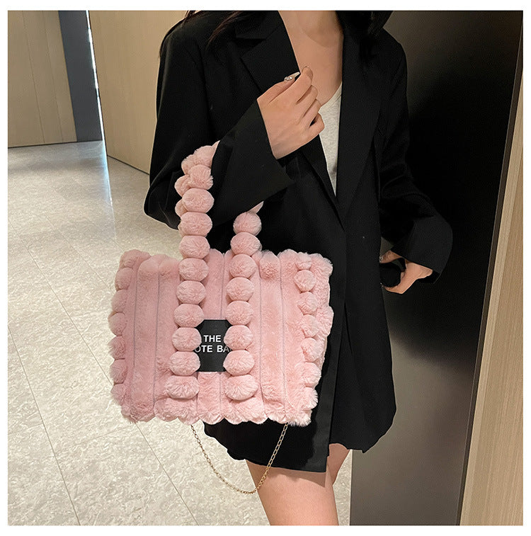 Women winter letter chain shoulder messenger bag tote bag 19