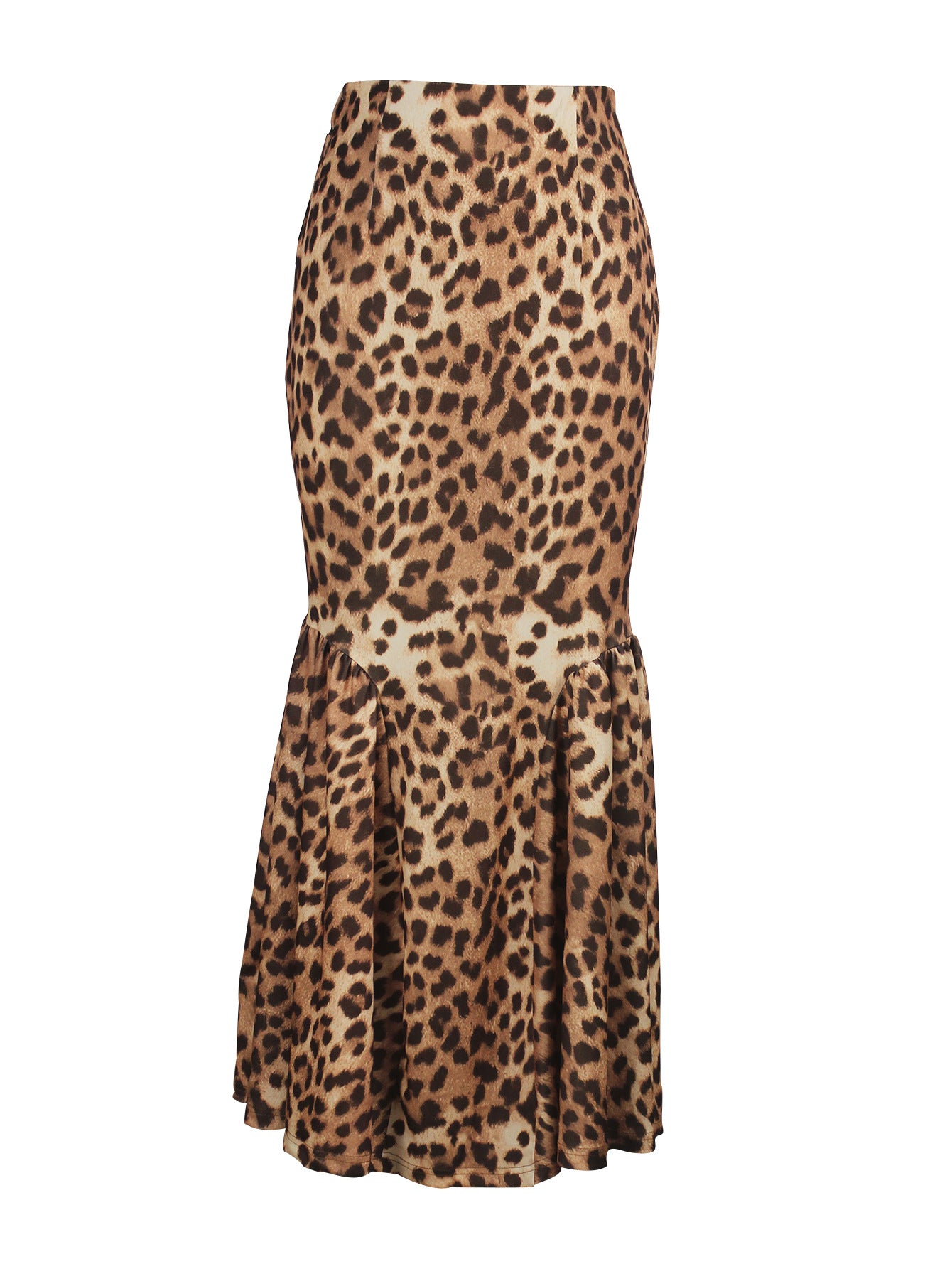 Women's Leopard Print Elegant Slim Fit Fishtail Skirt 6