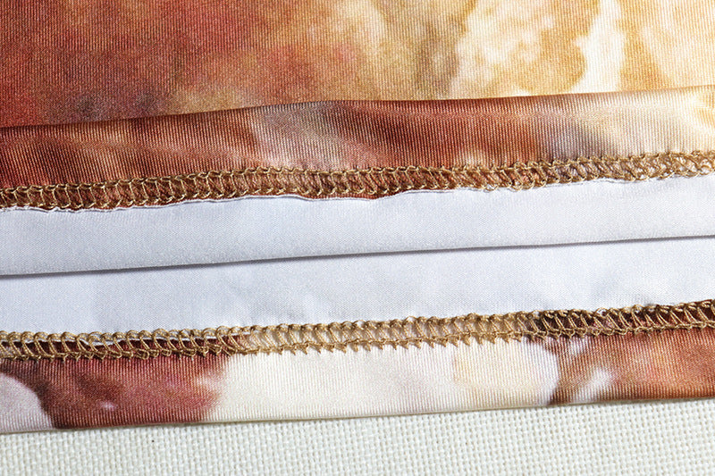 Women's Retro Fashion Print Sexy Off Shoulder Long Sleeve Trendy Dress 13