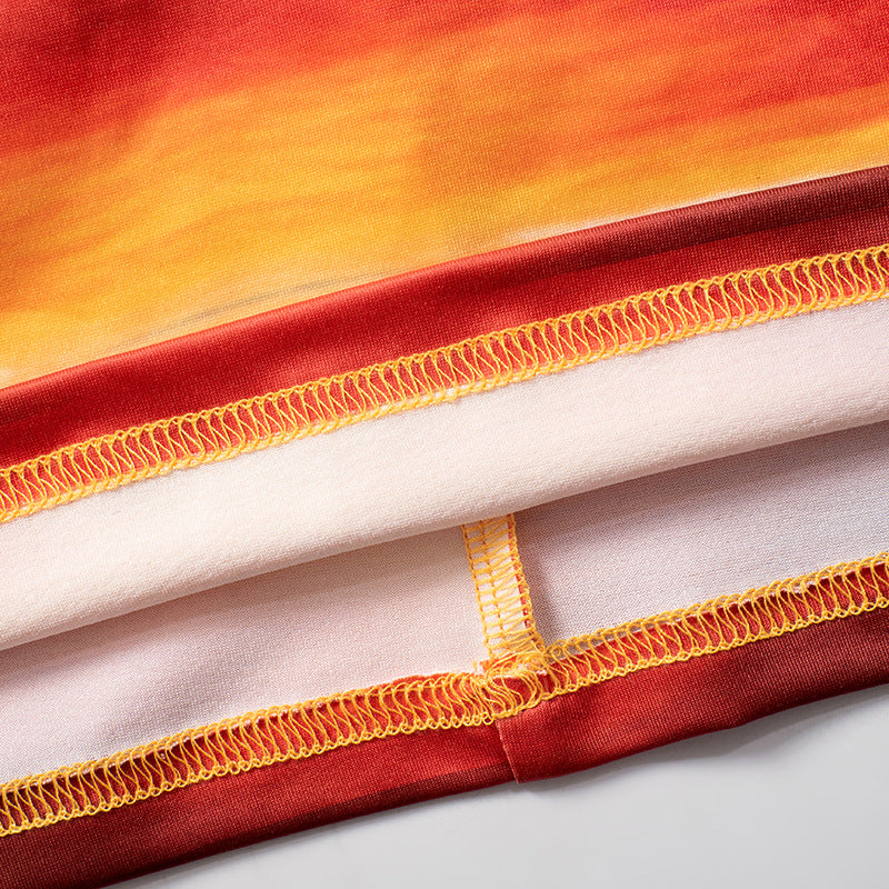 Fashion Casual 3D Printed Long Sleeve Slim Dress 14