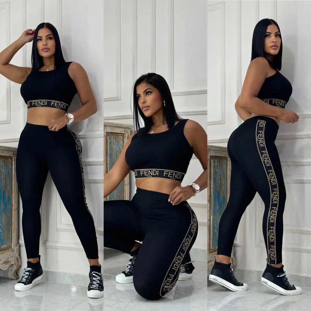 Women's Summer Fashion Sports Vest & Trousers Casual Two-Piece Set