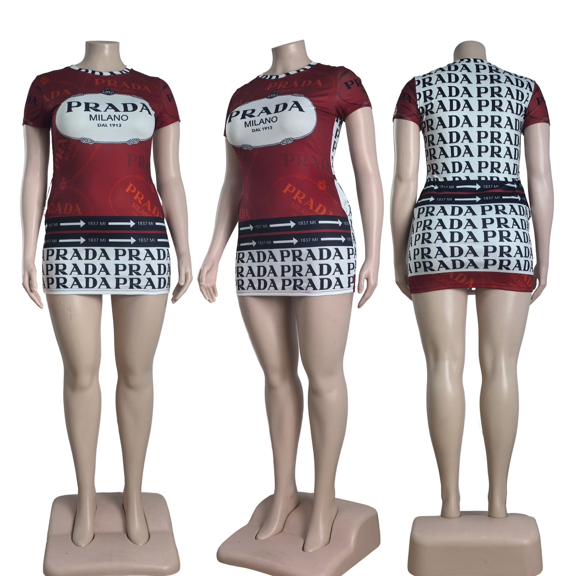 Women's Casual Chic Printed Bodycon Dress 37