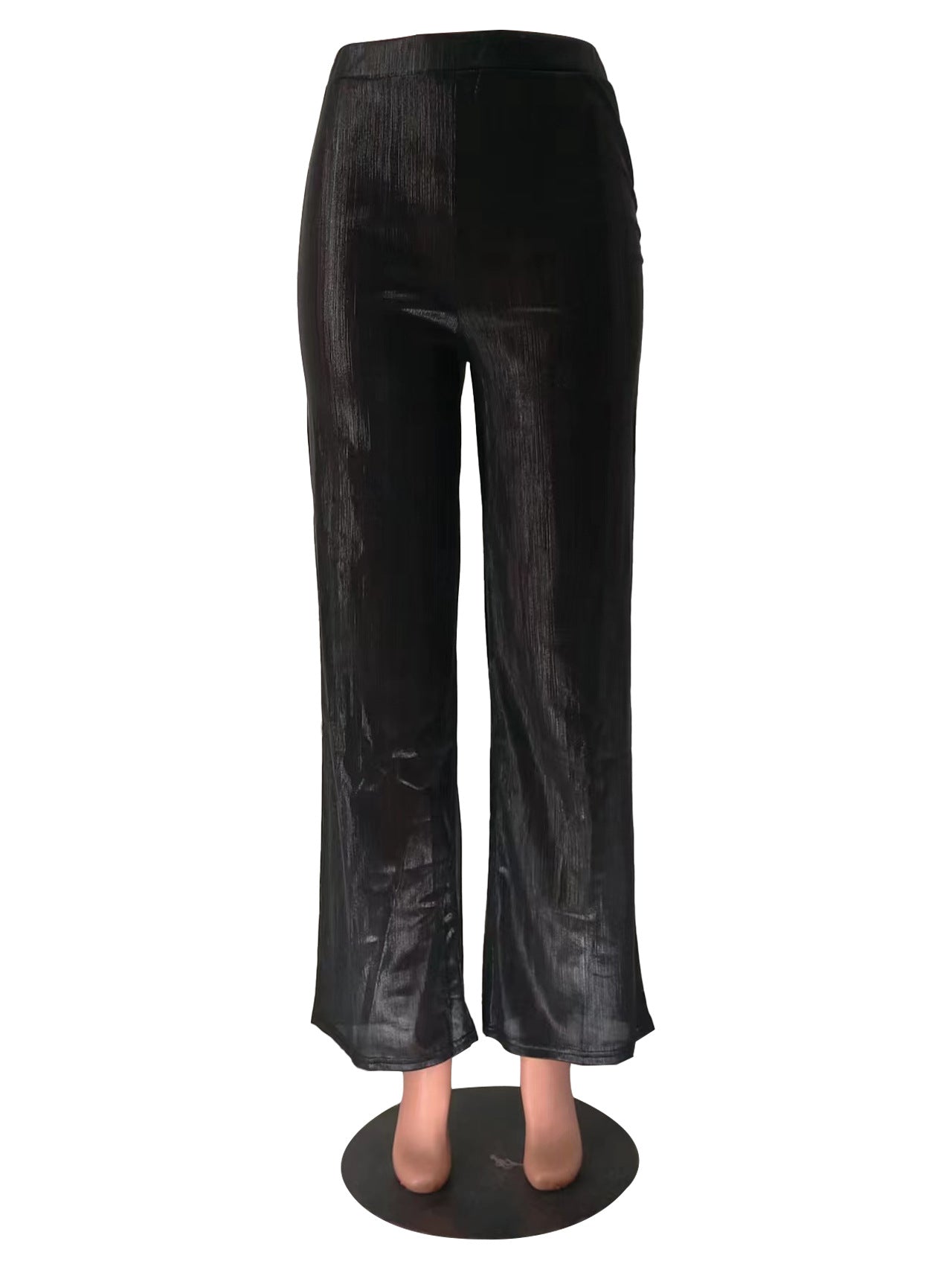 Women Casual Solid Wide-leg Pants 12