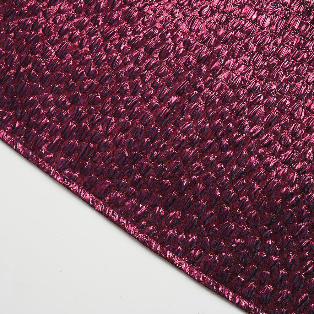 Plus Size African Women Bat Sleeves Colorblock Dress 12