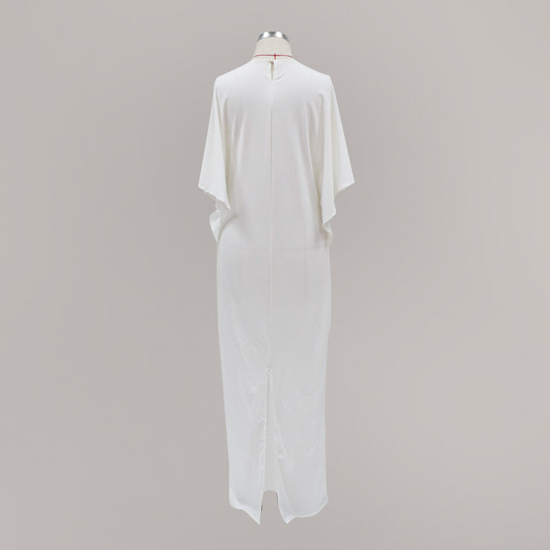 Women's Round Neck Solid Loose Gown Dress 4