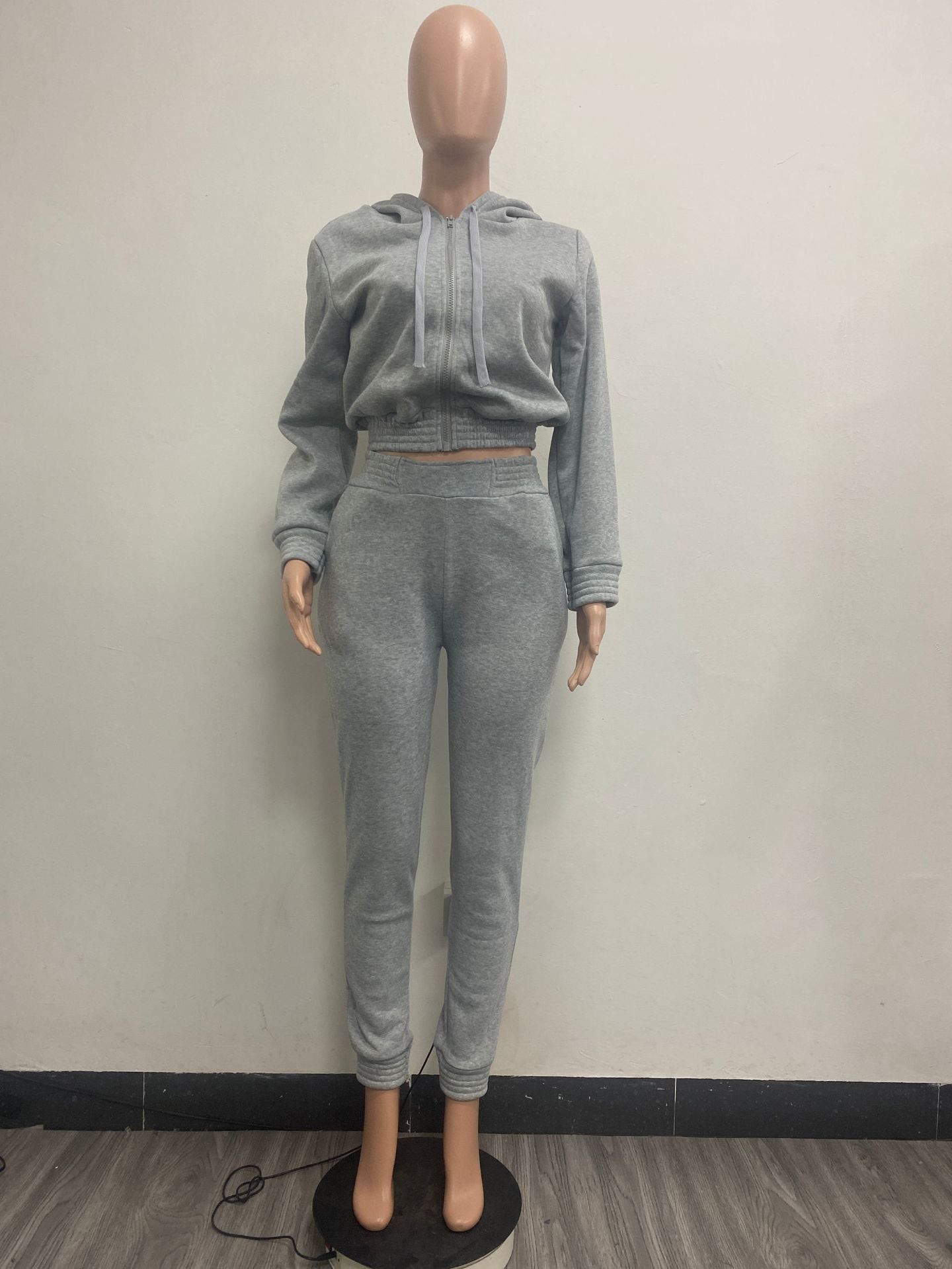 Women fleece Hoodies and Pant Casual two-piece set 20