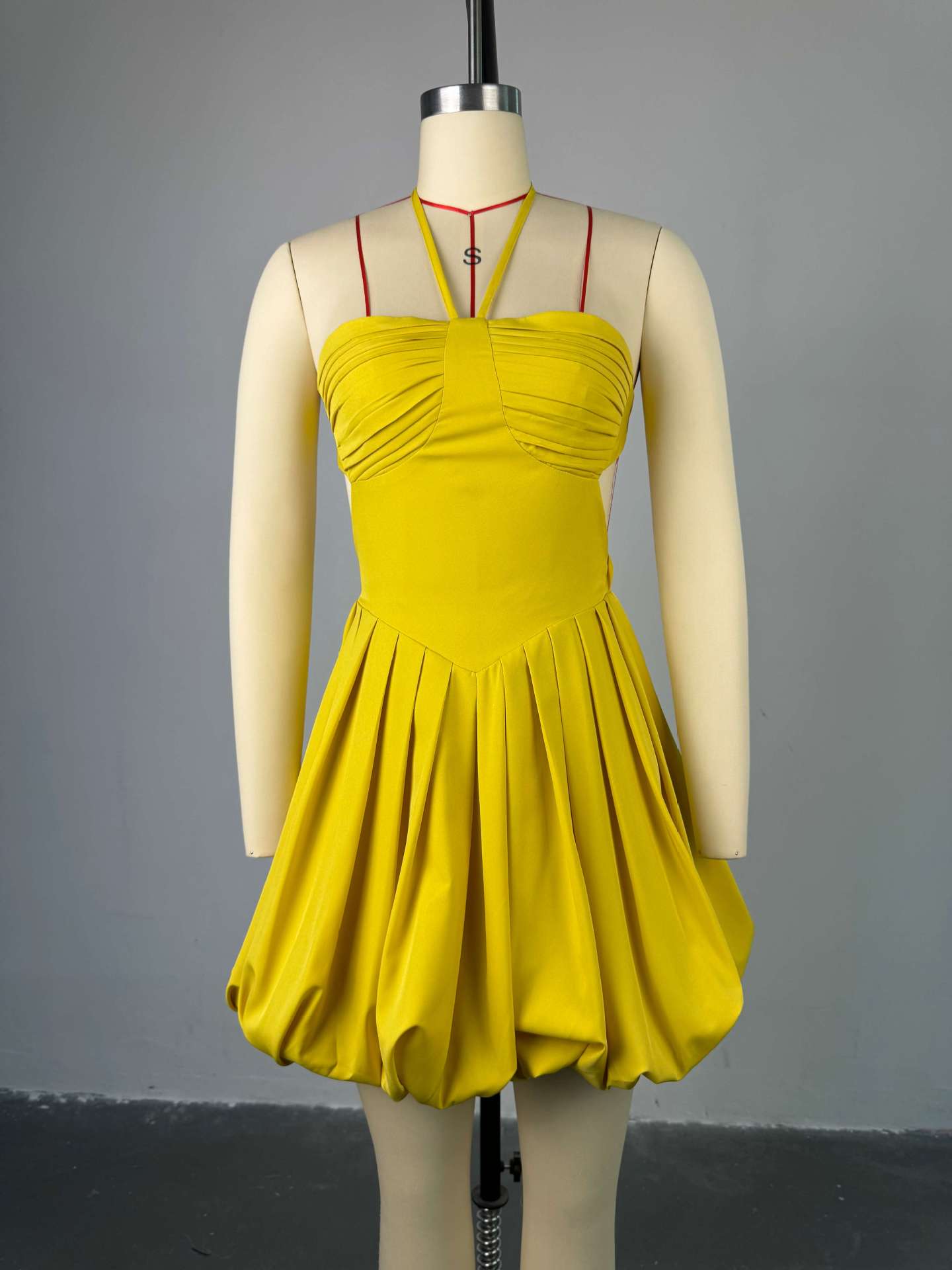 Women Autumn Halter Neck Strapless Backless Dress 9