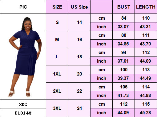 Elegant Plus Siz Office Chic V Neck Slim Fit Pencil Midi Dress 11