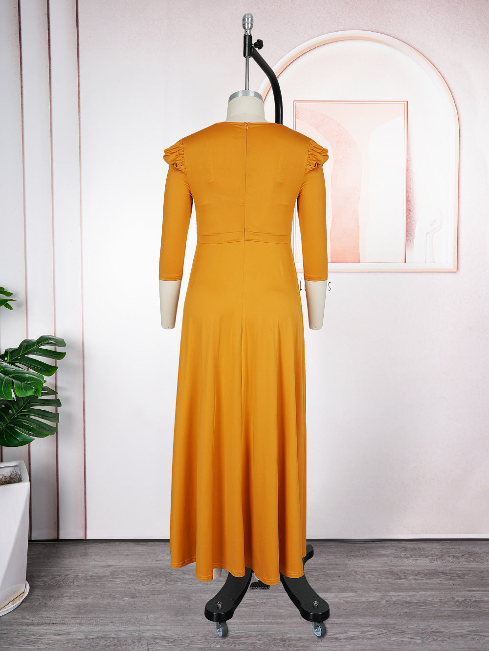 Plus-size African Women beaded dress 12