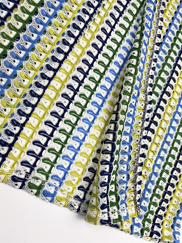 Women Contrast Color Lace Hollow Slit Maxi Dress 23