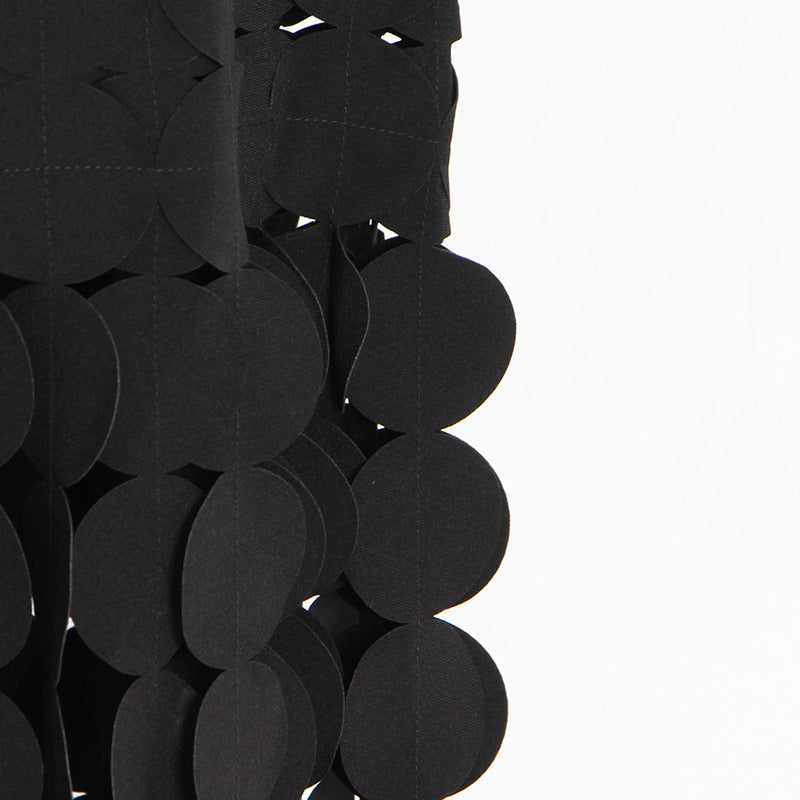 Autumn Fashion Chic Hollow Polka Dot Slim Fit Fringe Skirt 18