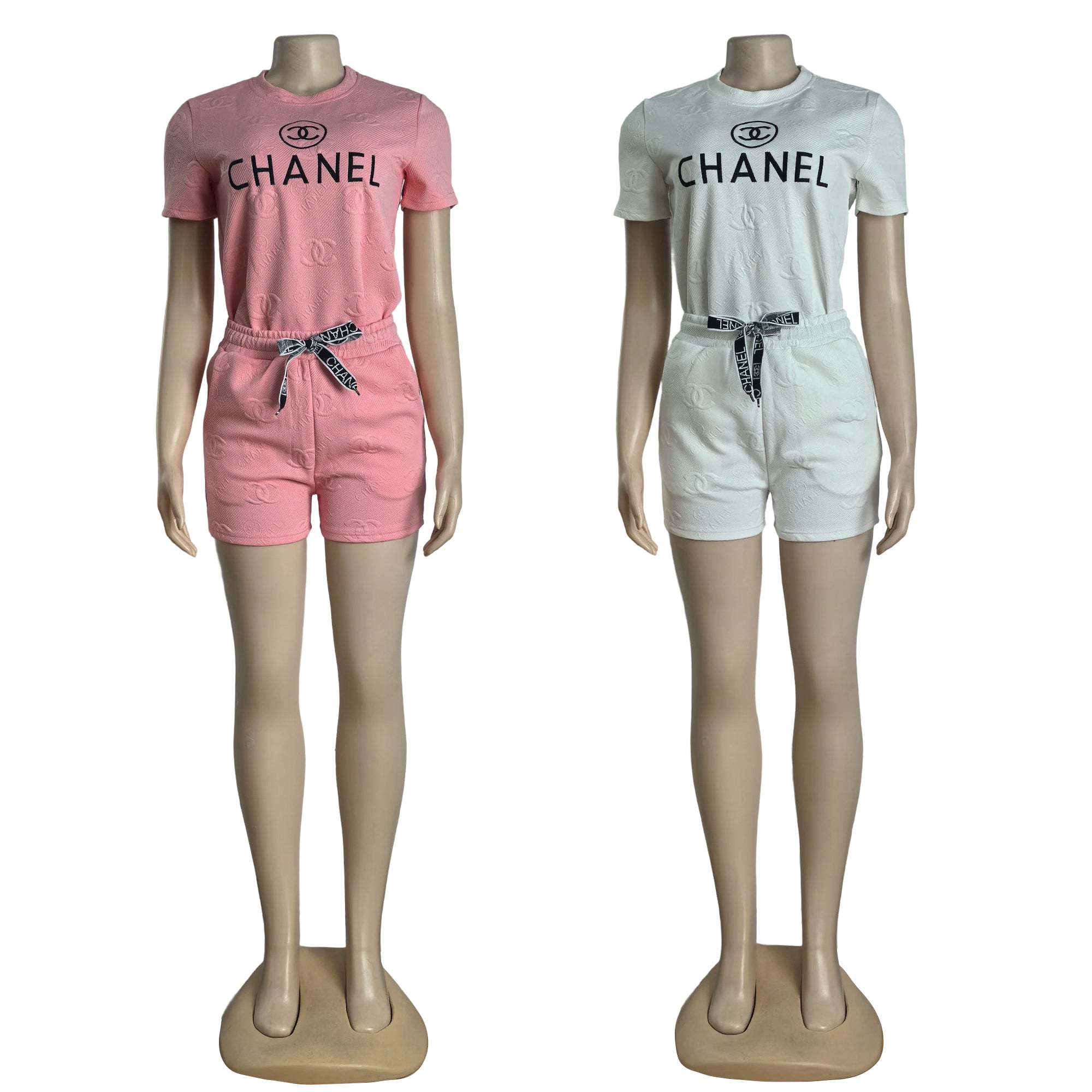 Summer Fashion Casual Sport Solid color two piece shorts set 8