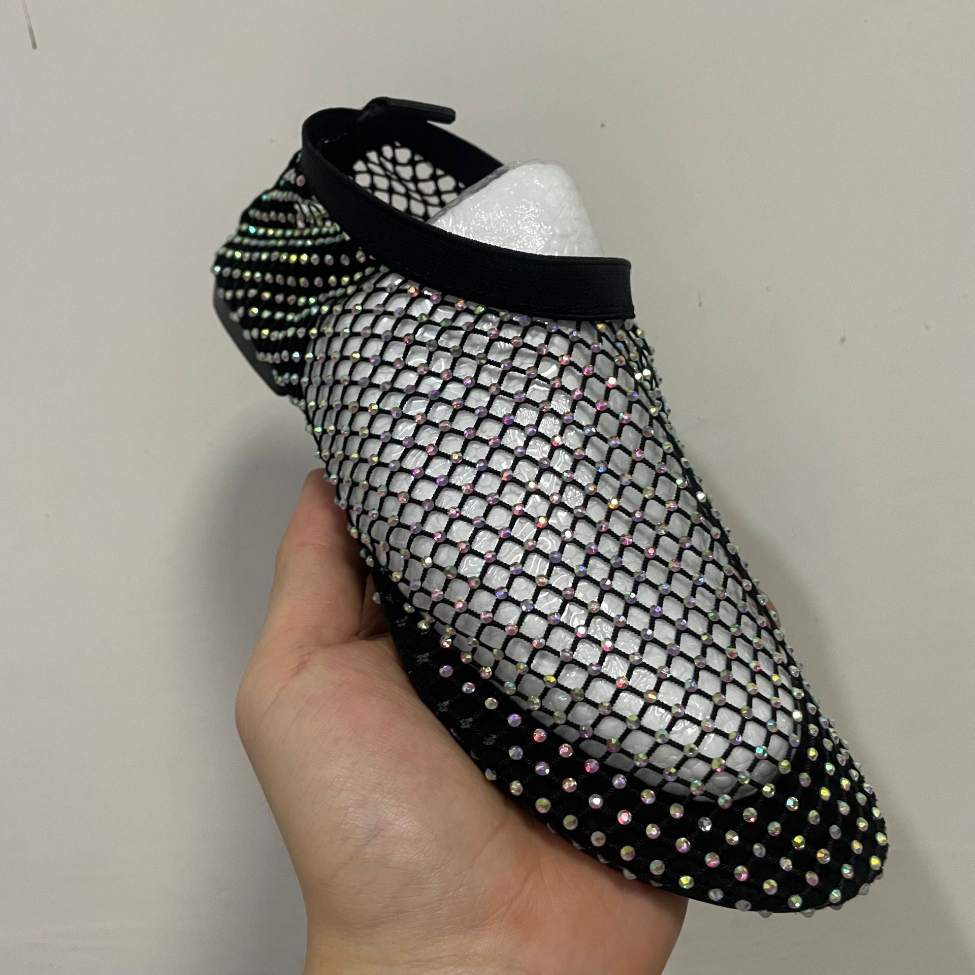 Women round toe sandals hollow diamond short boots flats