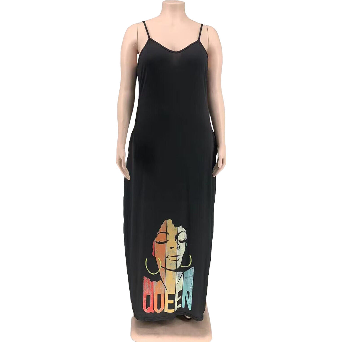 Plus Size Women Printed Slip Dress 22