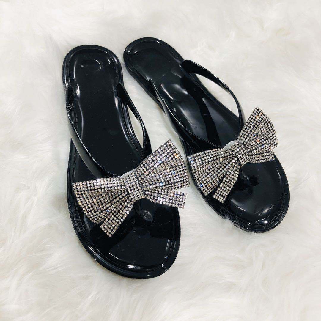 womenbow colored diamonds Slippers 13