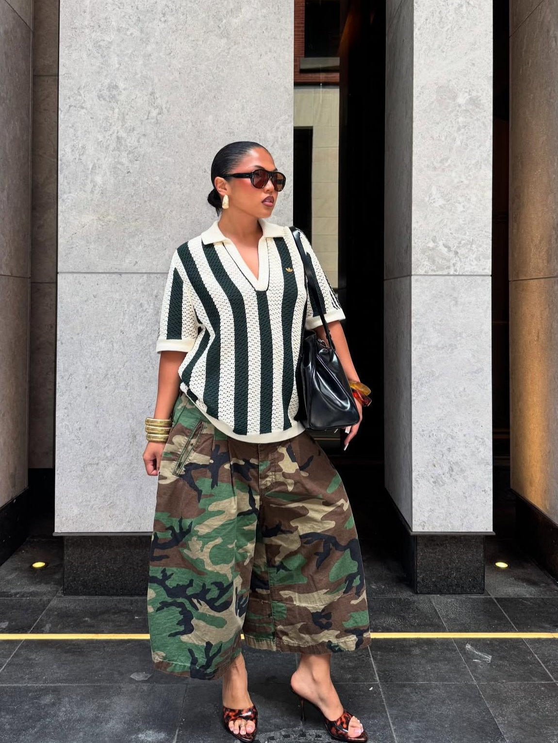 Women's Street Trendy Fashion Casual Camouflage Cargo Style Loose Wide-Leg Pants 6