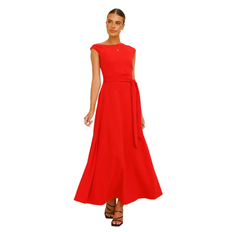 Women's Eelegant Sleeveless Solid Color Long Dress 15