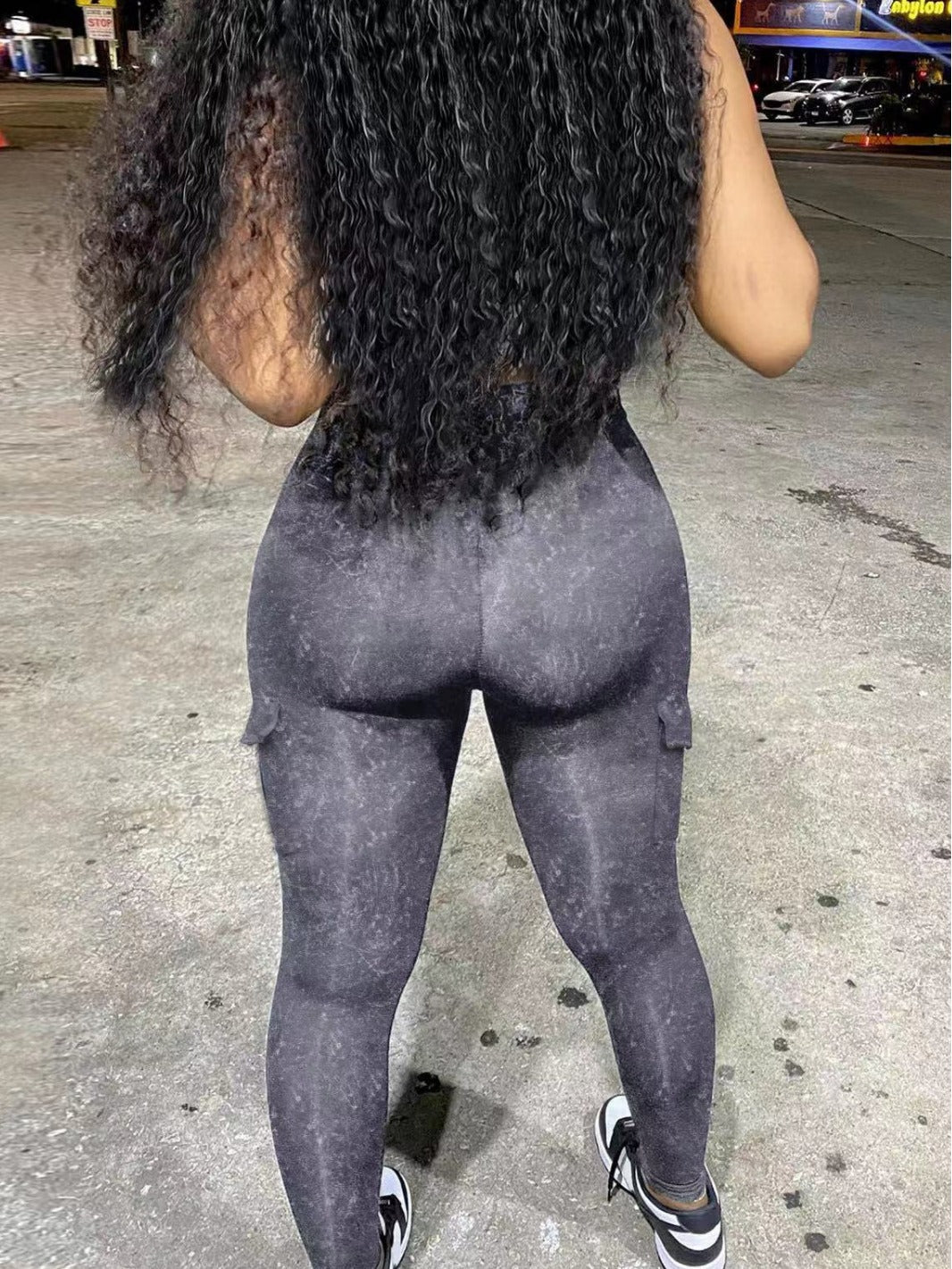 Spring Summer Women'S Sexy Low Back Halter Neck V-Neck With Pockets Butt Lift Sports Jumpsuit 5