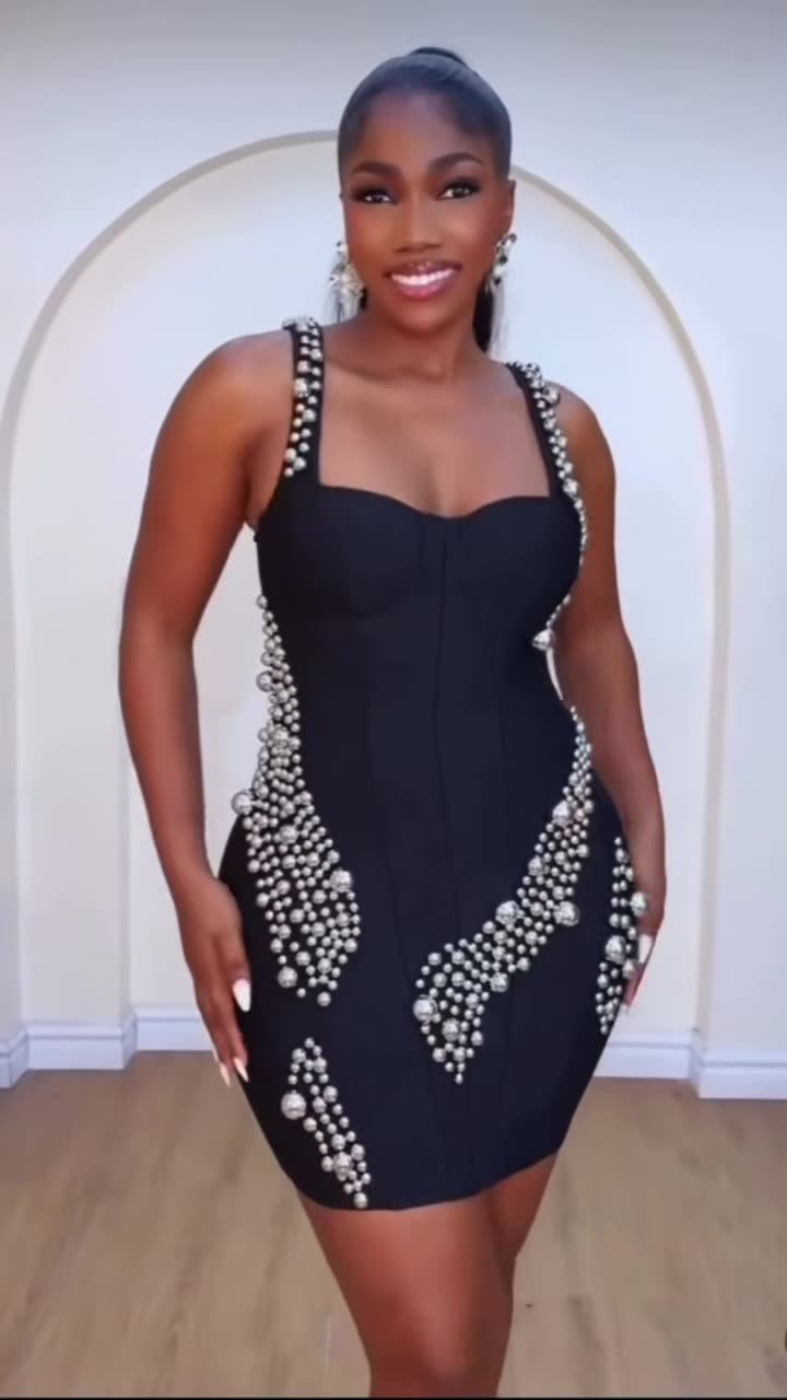 Sexy Sleeveless Beaded Chic Bandage Evening Gown 6