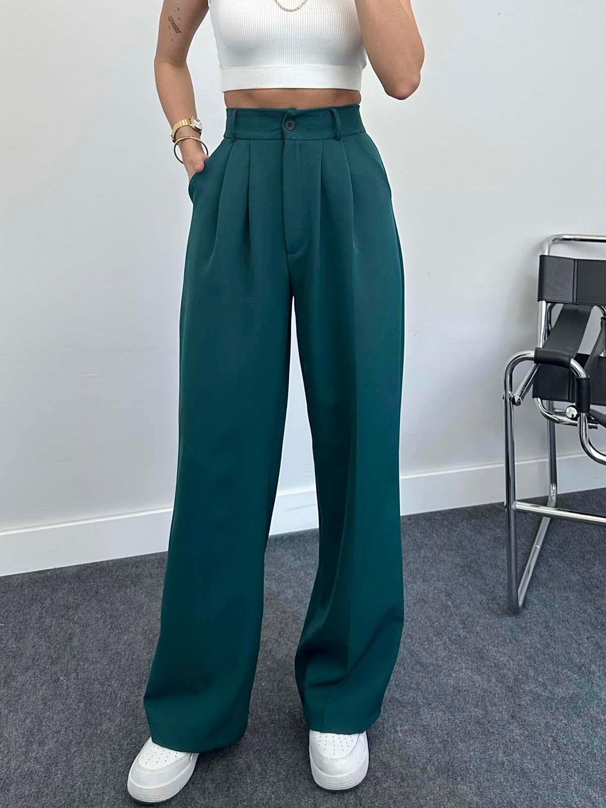 Women Spring/Summer Casual Elegant Straight-Leg Pants 3