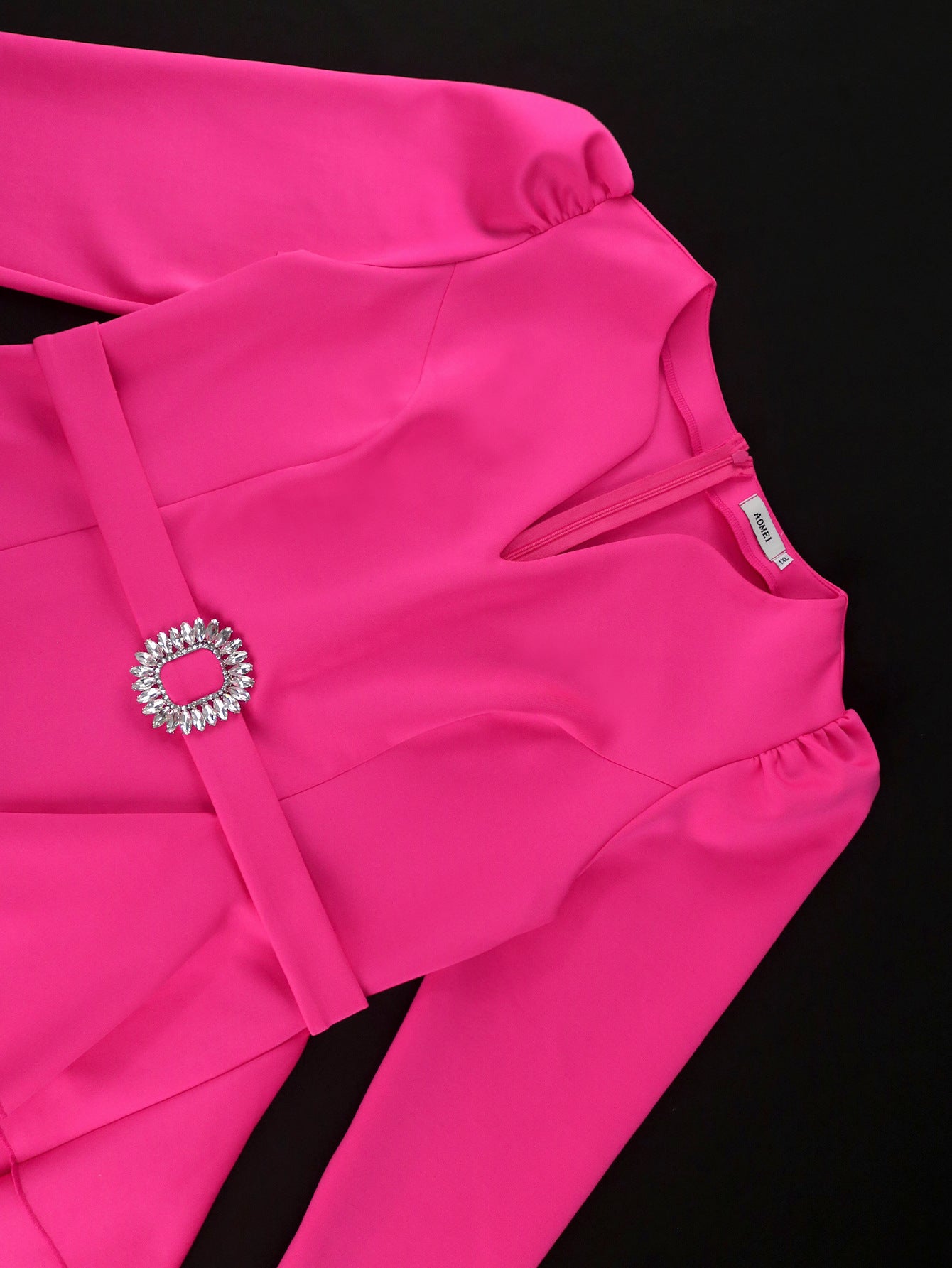 Plus Size Belt Fashion Formal Party Ruffle Evening Dresses 7