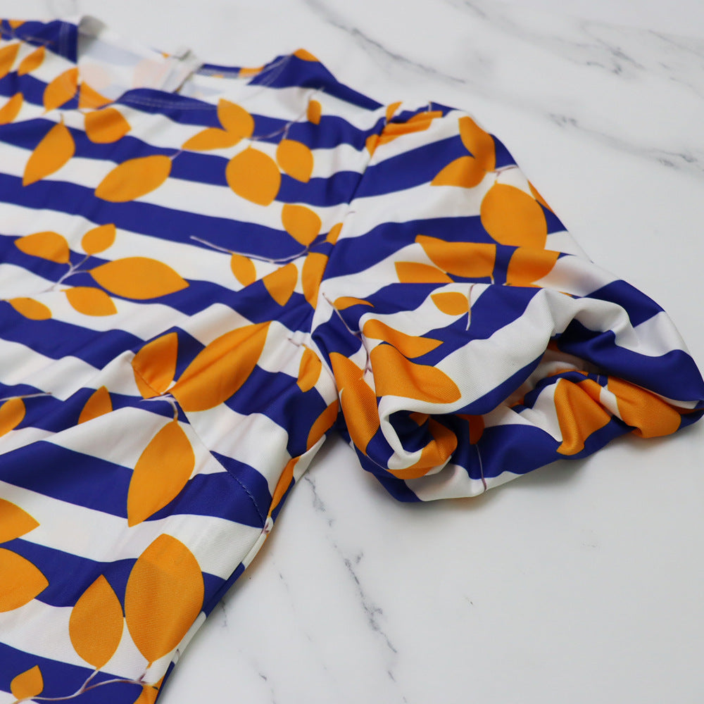 Chic Puff Sleeve Elegant Ruffled High Waist Overalls Straight Leg Trousers Women's Jumpsuit 13