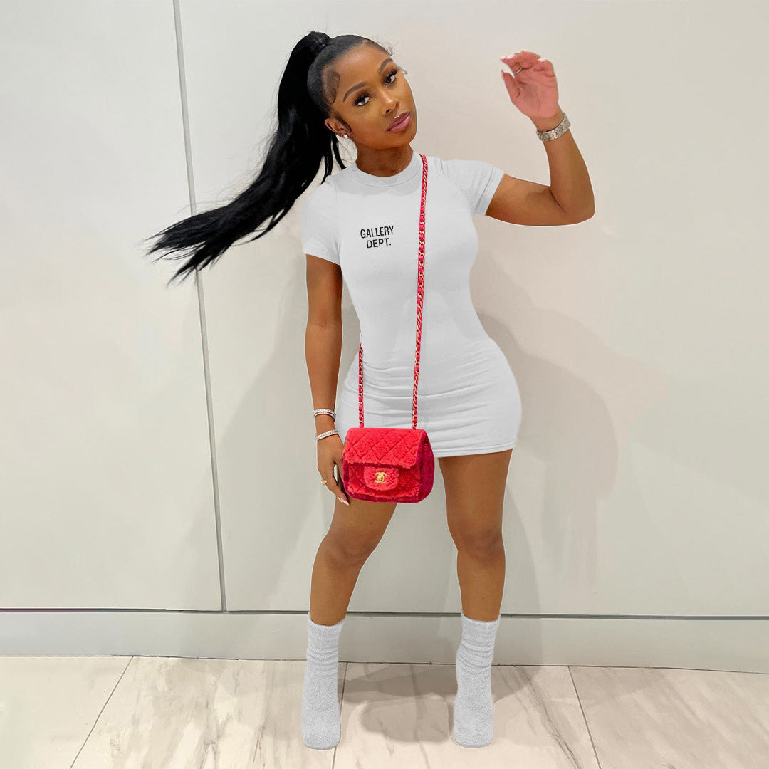 Women's Ribbed Solid Short Sleeve Shift Dress 8