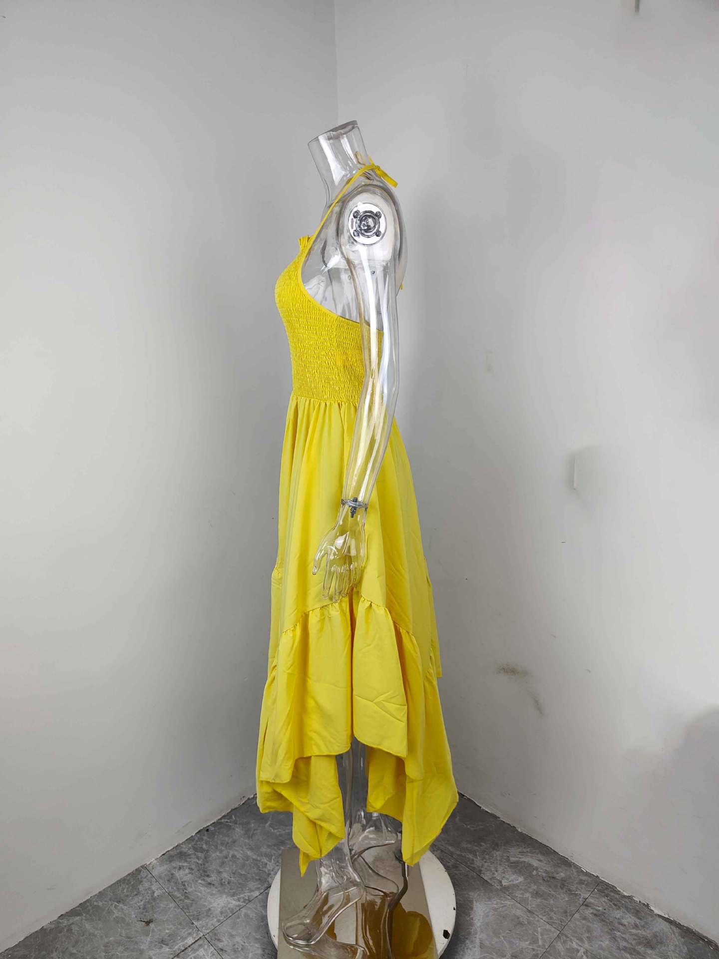 Women spring sleeveless Solid Dress 5