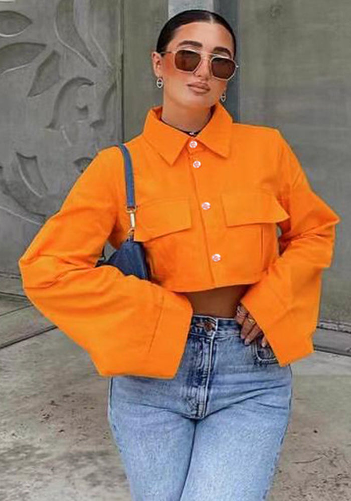 Fall Casual Pocket Short-Sleeve Shirt