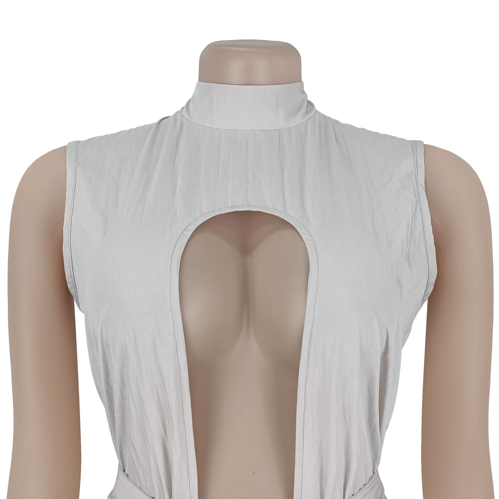 Women sexy solid lace-up sleeveless top and Pant Two Piece Set 13