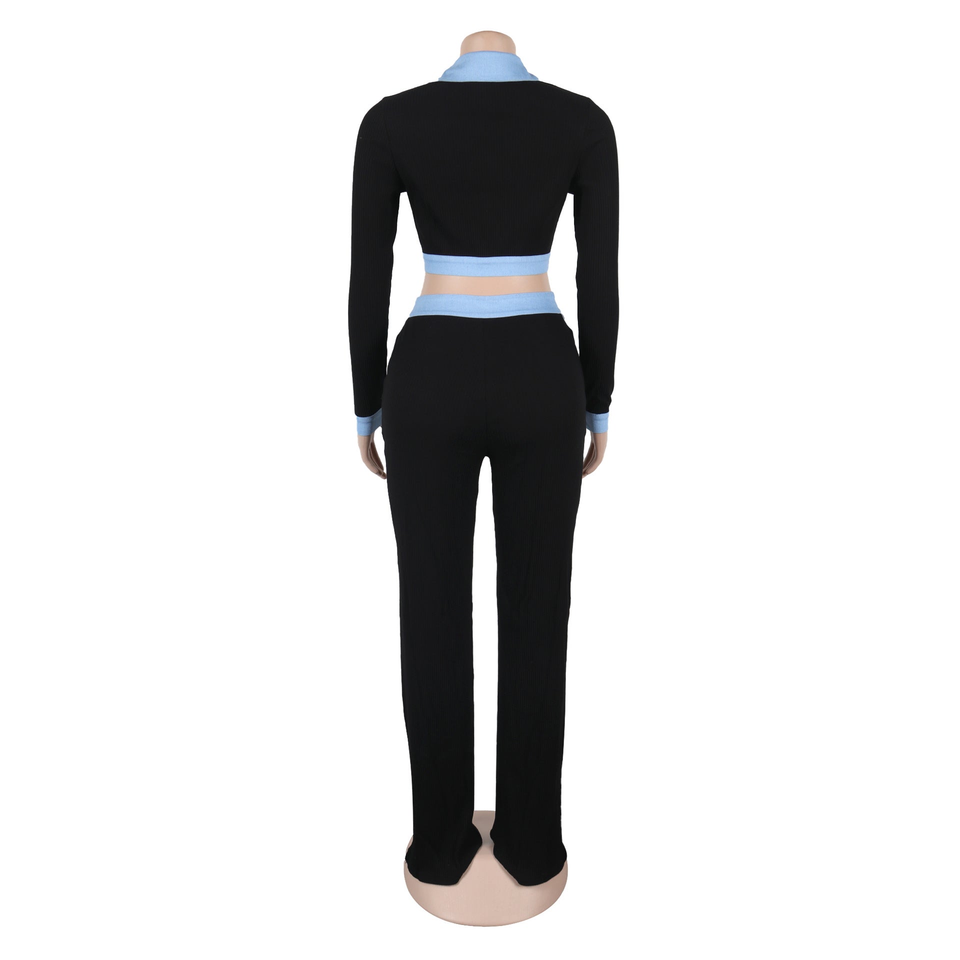Women Sexy Single-Breasted Top and Pants Two-Piece Set 9
