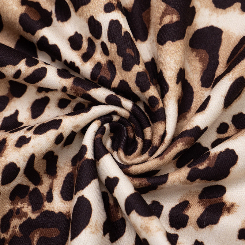 Women Fall/Winter Leopard Print Cropped Pants 20