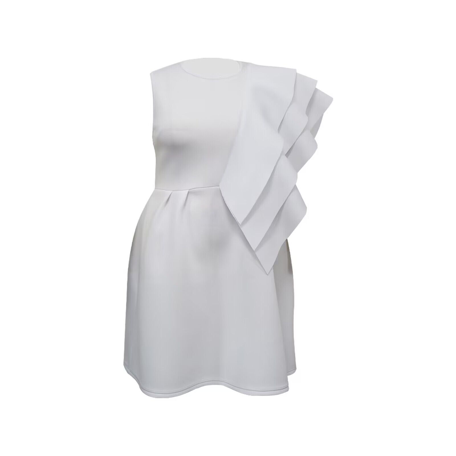 Women Sexy Round Neck Sexy African Dress Evening Gown 4