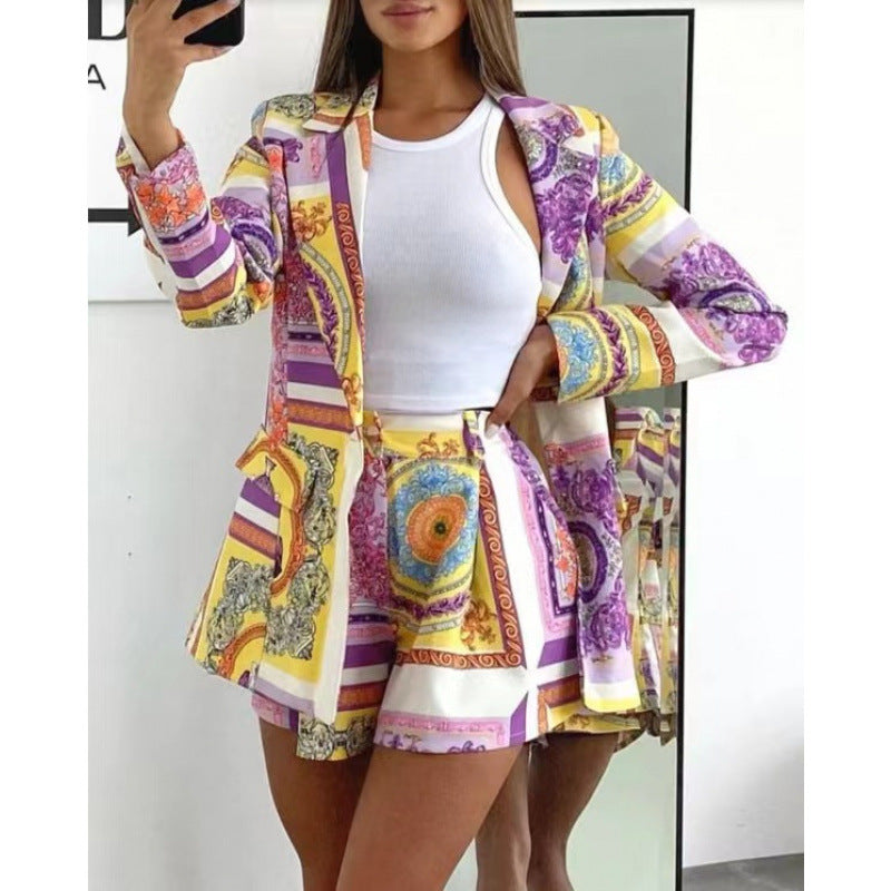 Fashion Print Ladies Blazer Jacket 7