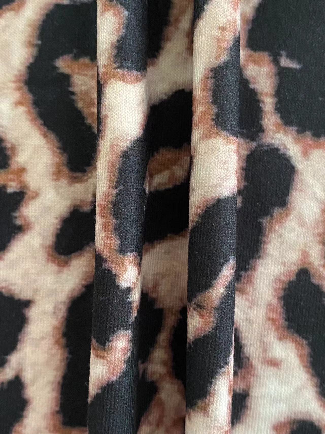 Plus Size Women Sexy Leopard Bodycon Dress 7