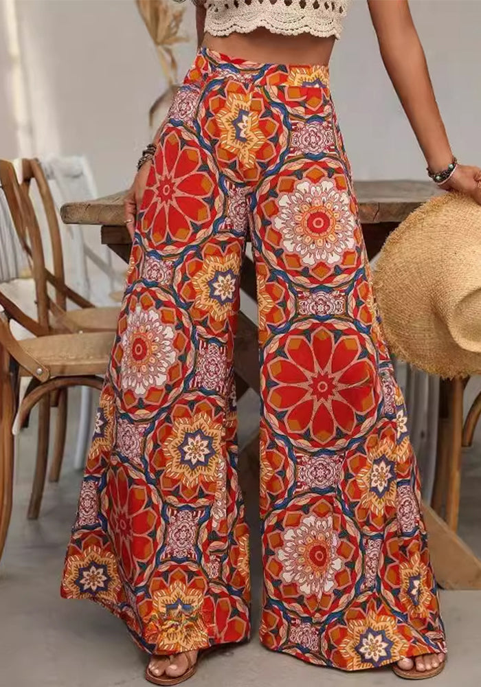 Women's Women's Floral Print High Waist Wide-Leg Casual Pants